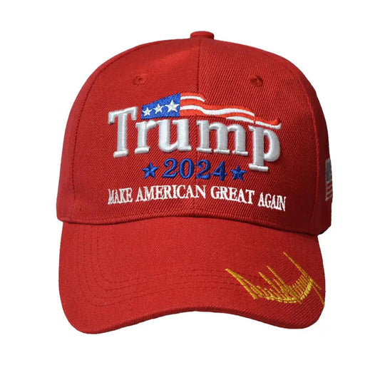 Trump 2024 Hat American Flag Embroidery