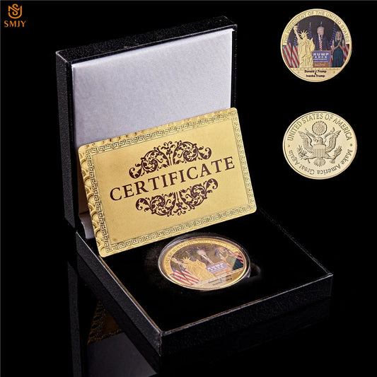 USA Gold Collectible Coin US President Donald Trump